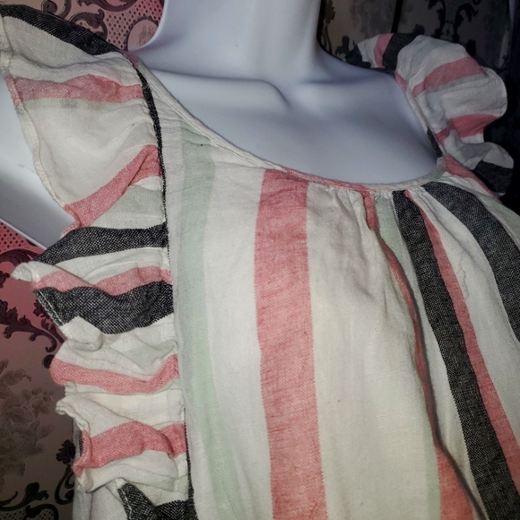 Cute Drop Waist Dress with Fluttery Sleeves - Picture 1 of 7